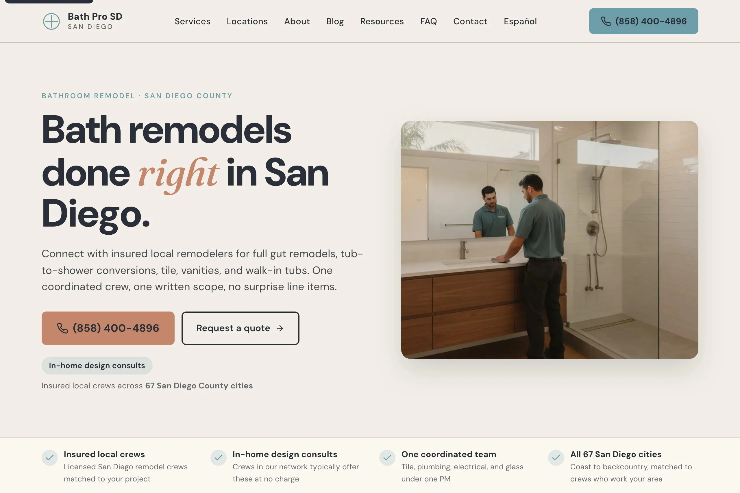 Bath Pro SD homepage