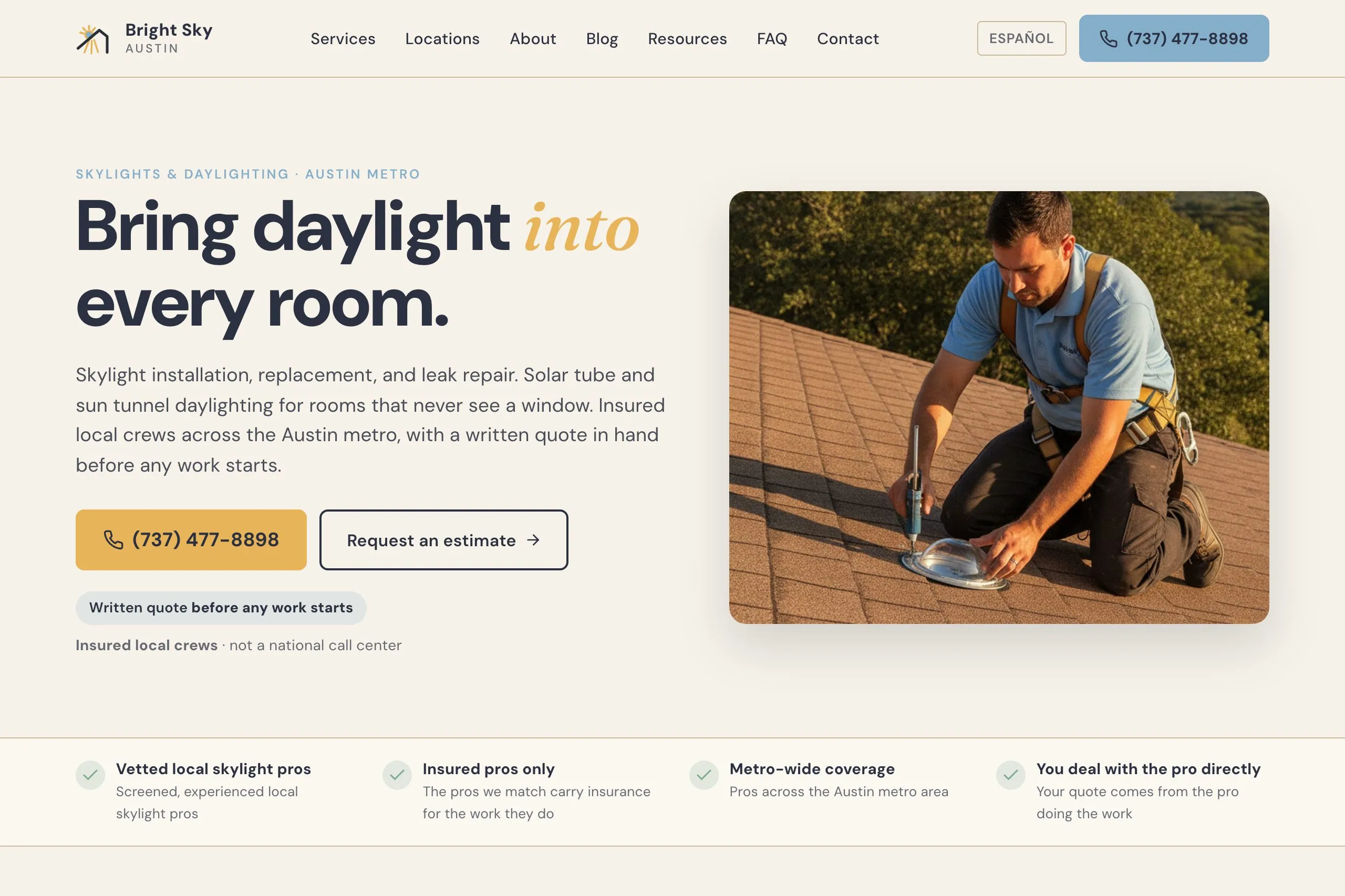 Bright Sky ATX homepage