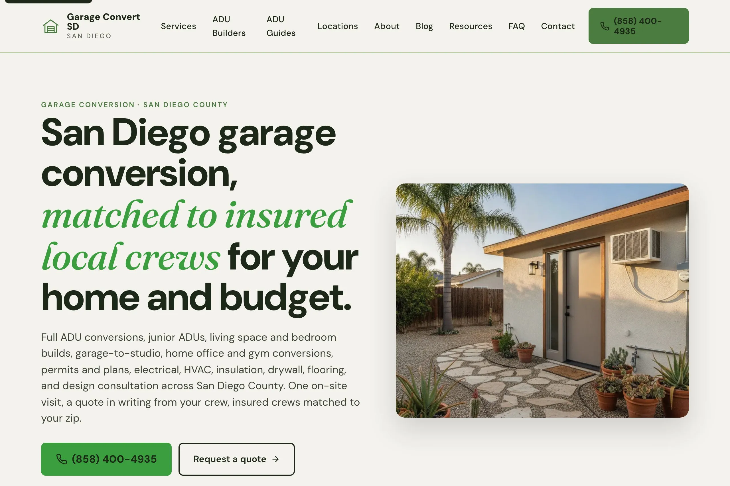 Garage Convert SD homepage