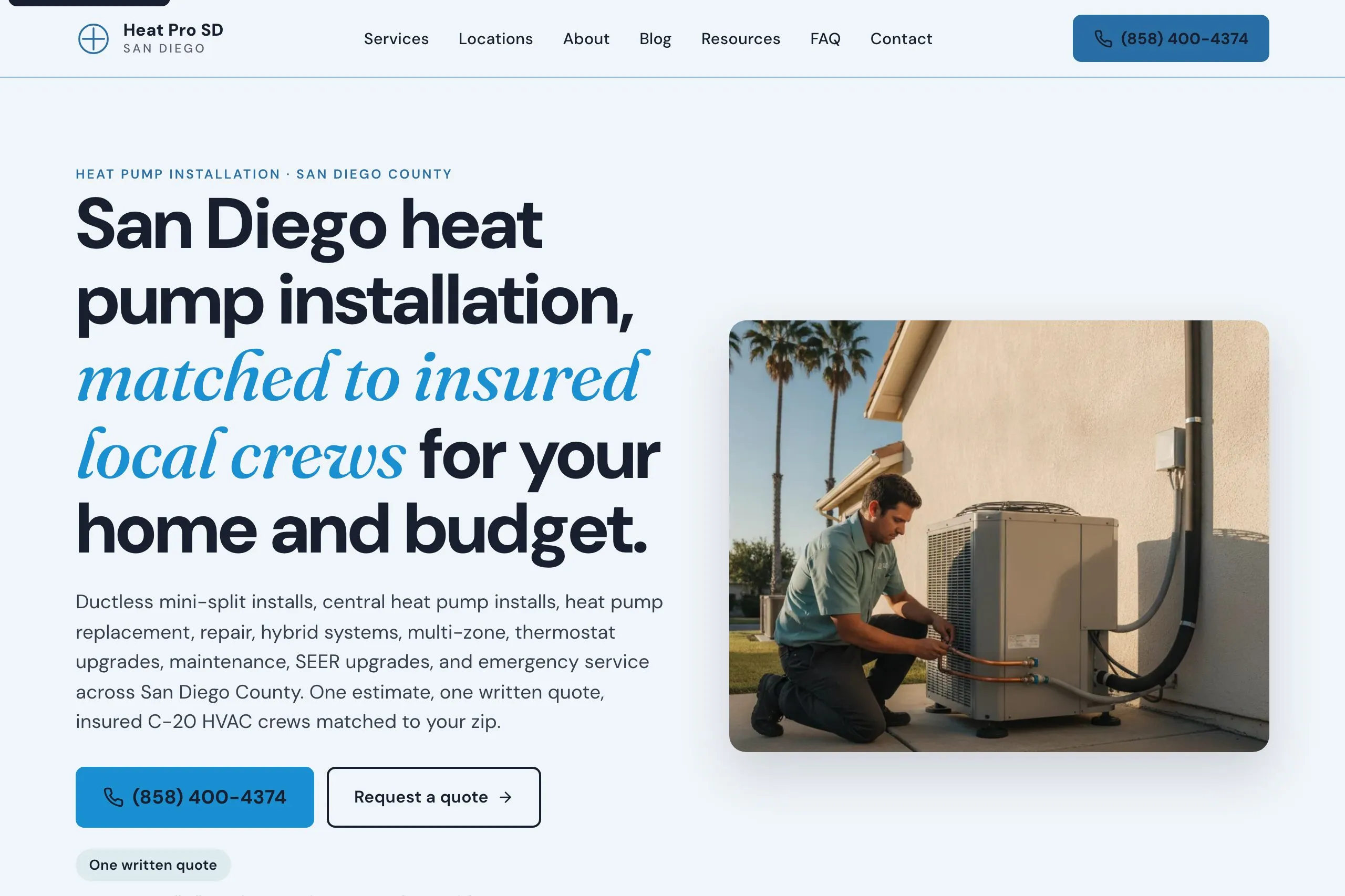 Heat Pro SD homepage