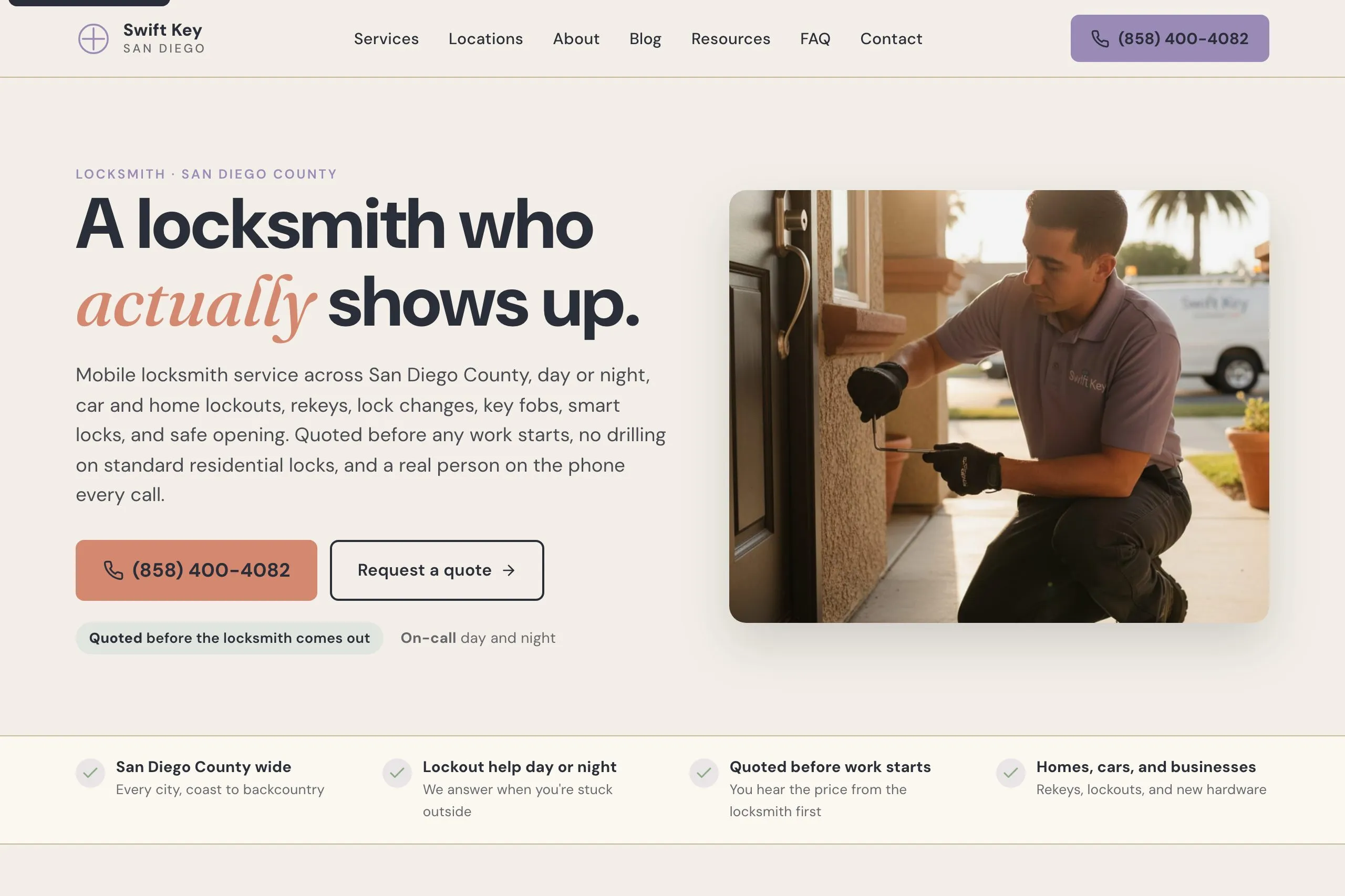 Swift Key San Diego homepage