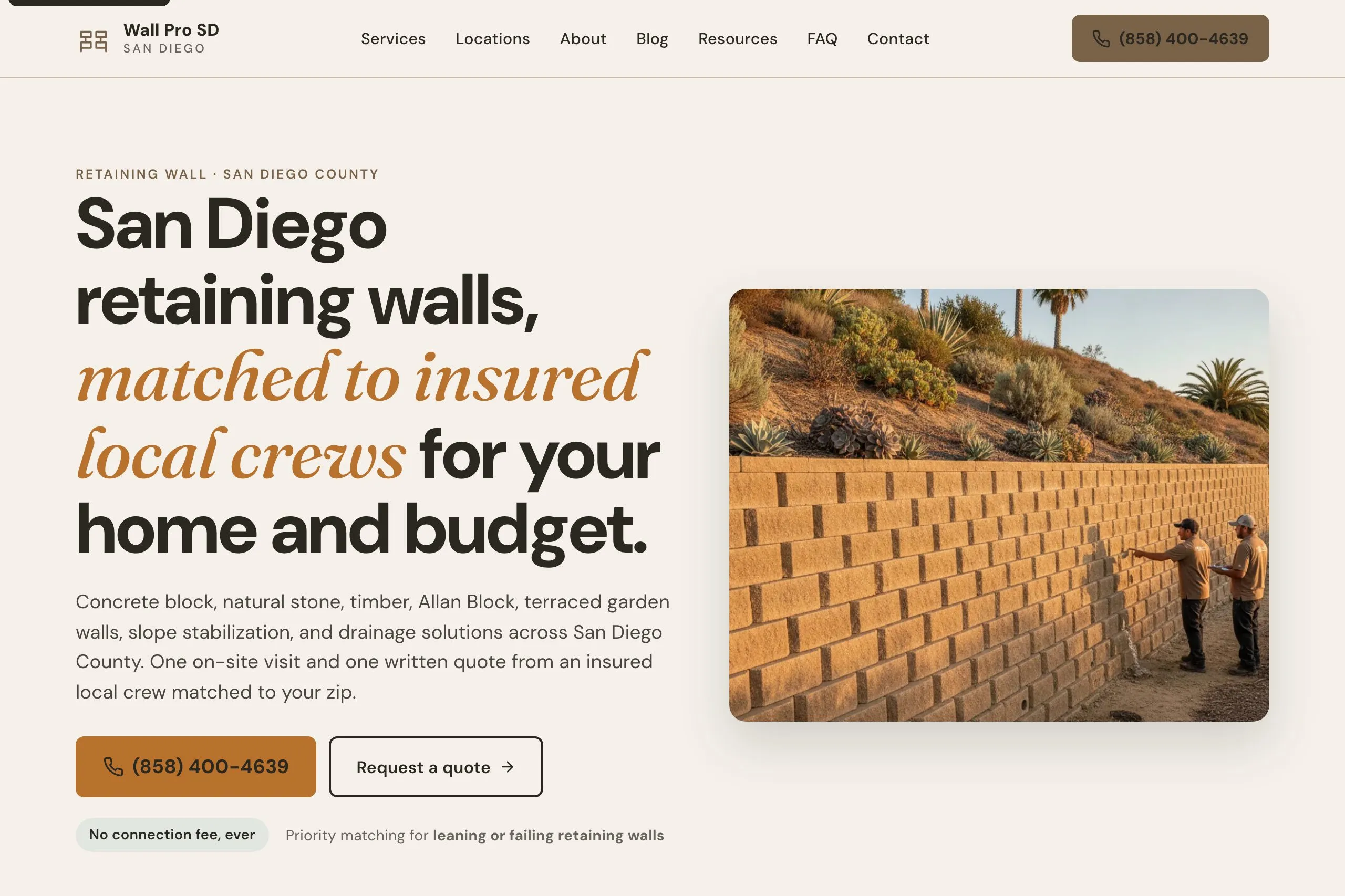 Wall Pro SD homepage