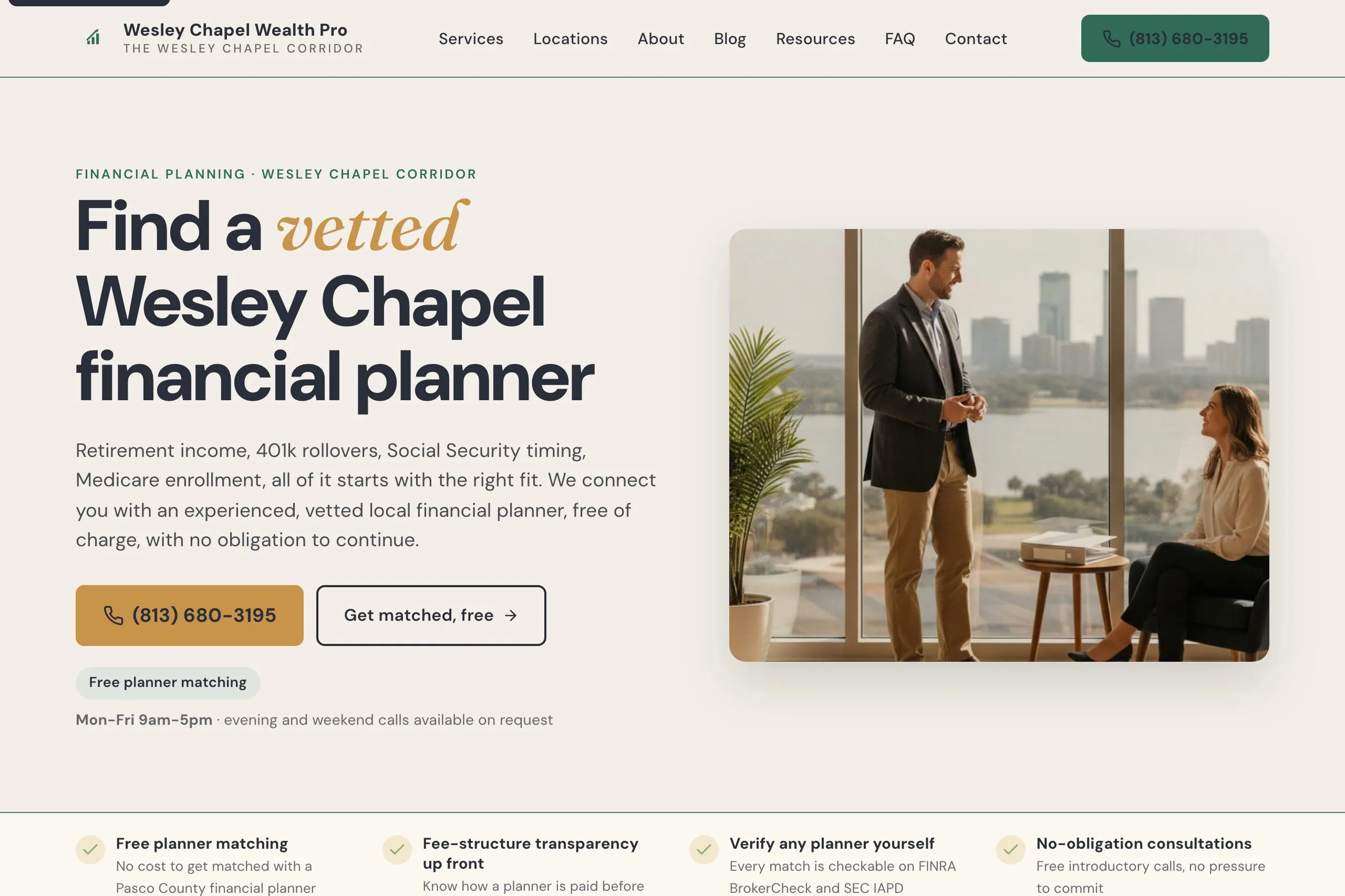 Wesley Chapel Wealth Pro homepage